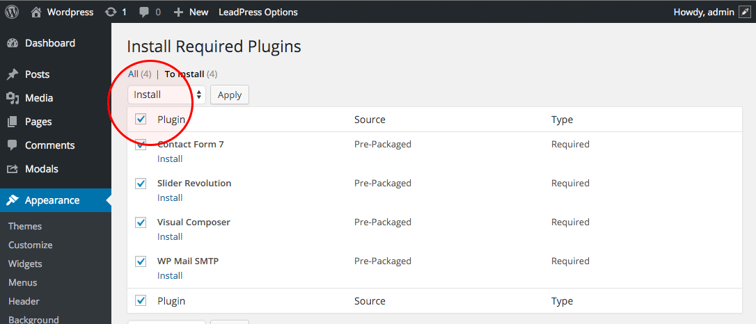 Activate Plugins