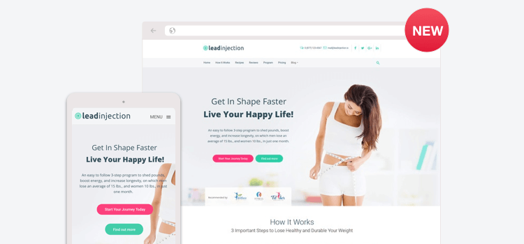 Diet And Nutrition Program Landing Page Template